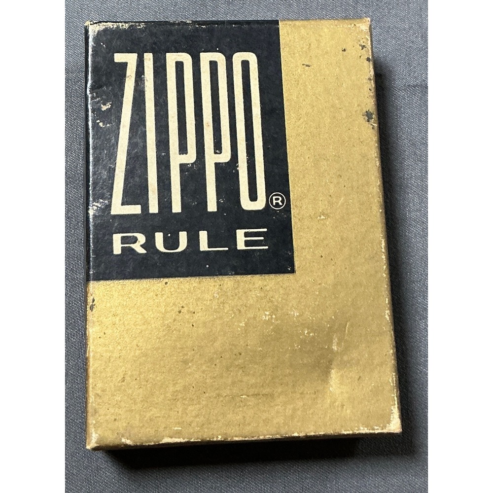 Vintage Zippo Rule Pocket Tape Measure Chrome with Original Box and Papers